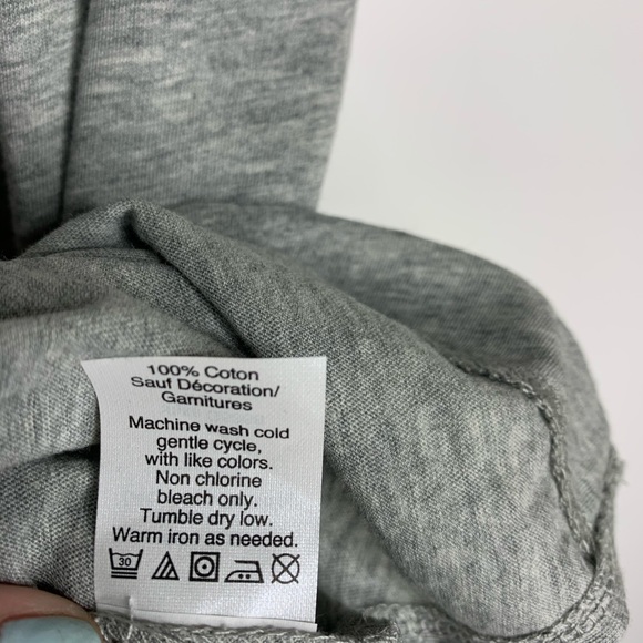 J. Crew Embroidered Grey Dolman Short Sleeve Tee - Picture 8 of 8